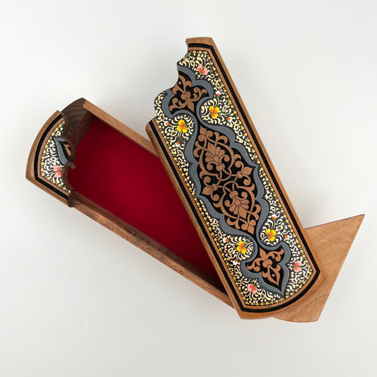 Hand-Colored Pink and Yellow Blossoms Pen Case