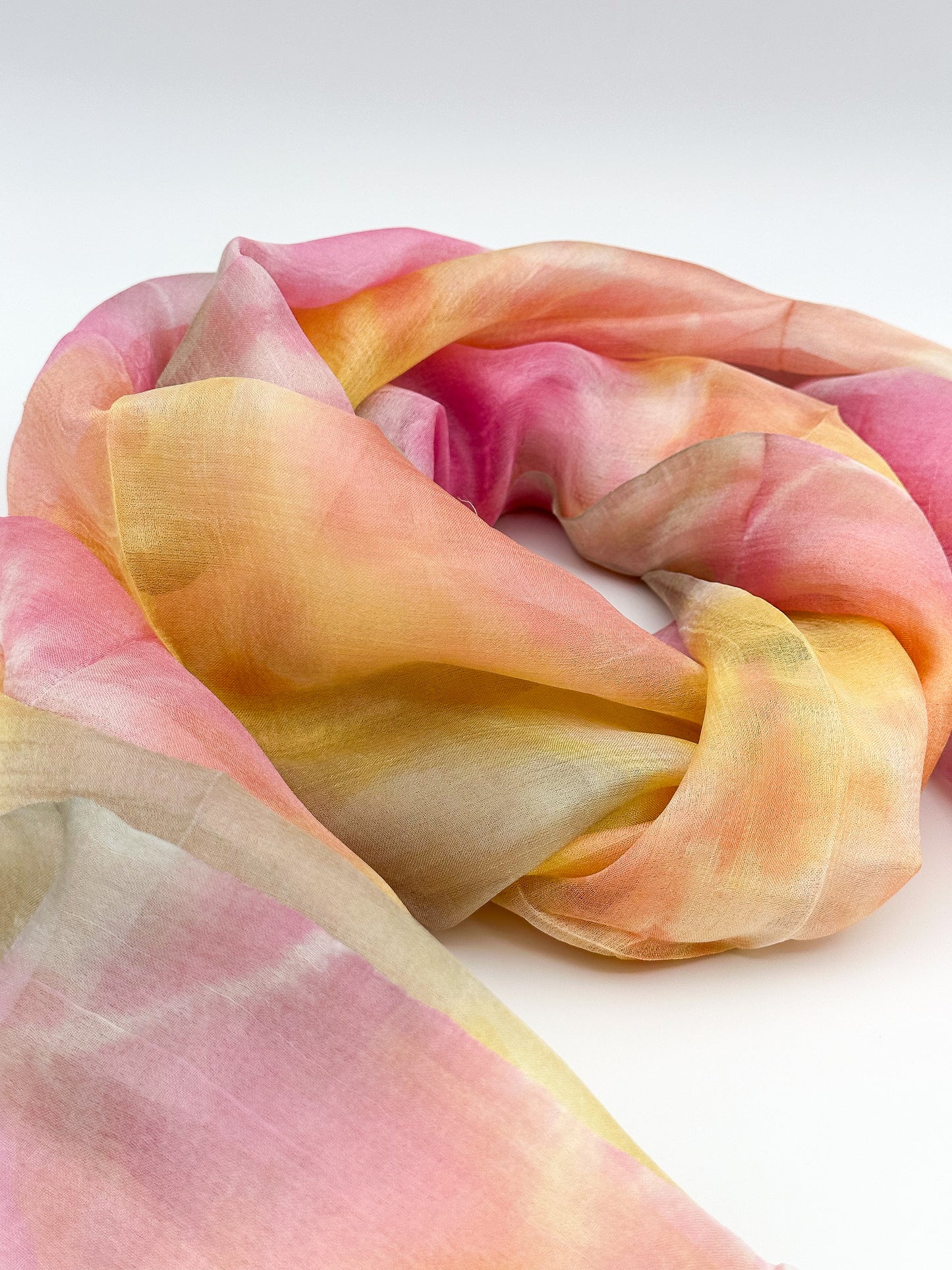 Sunset Glow Silk Scarf