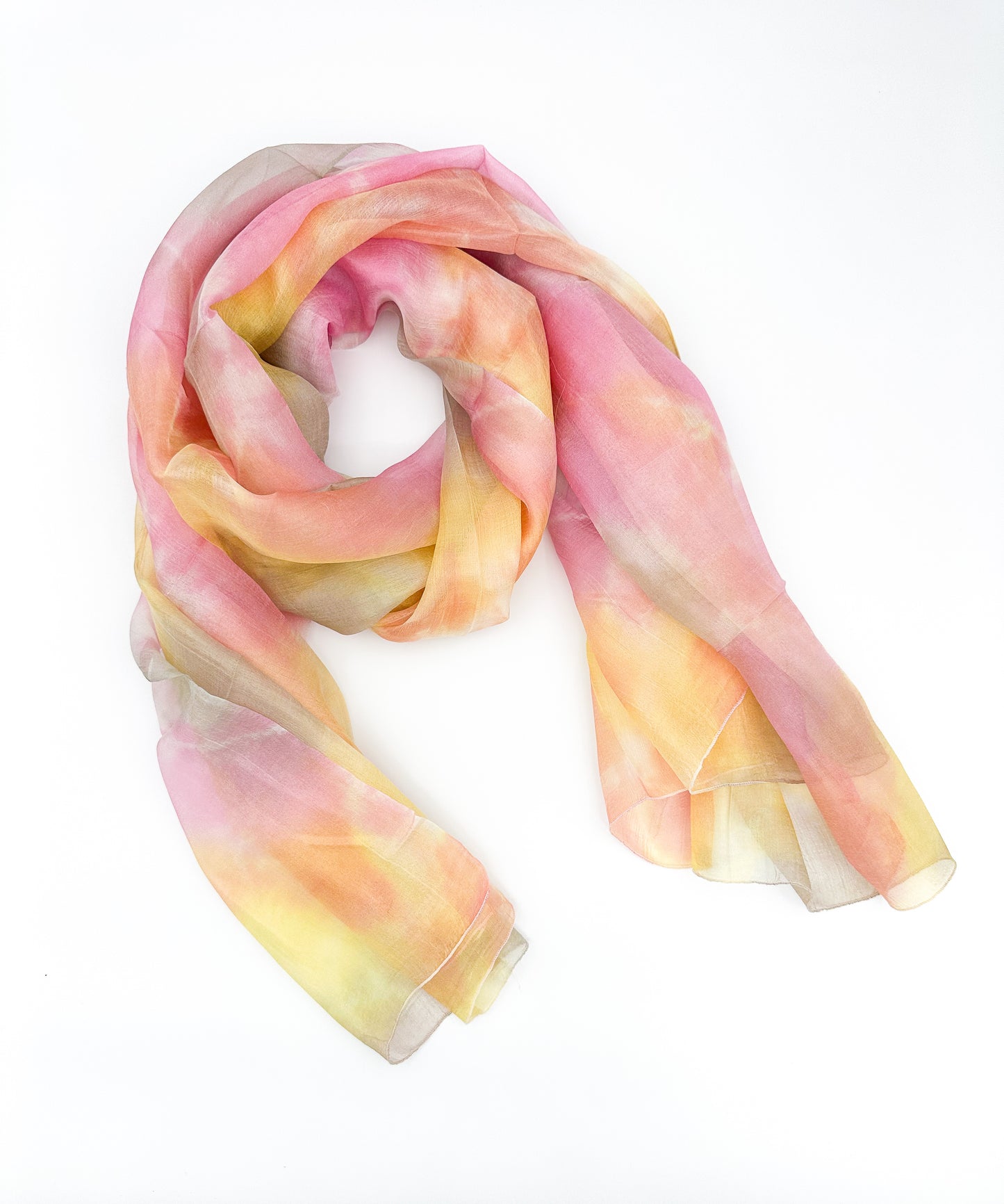 Sunset Glow Silk Scarf