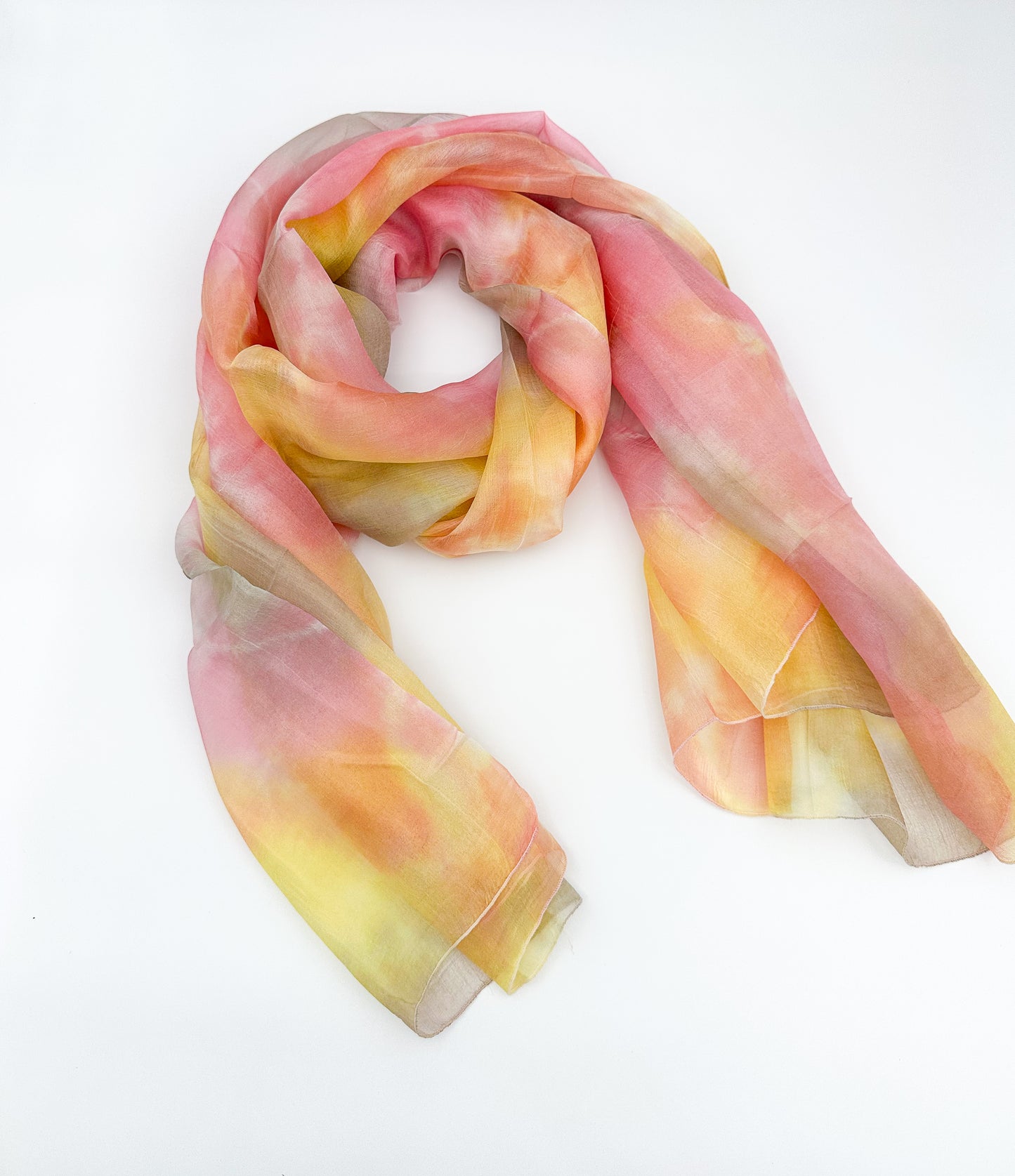 Sunset Glow Silk Scarf