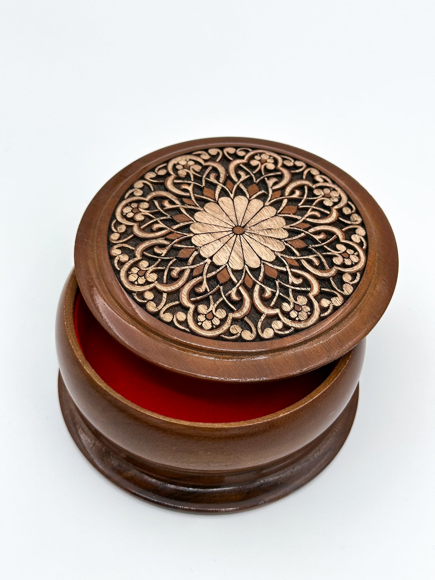 The Floral Elegance Wooden Small Jewelry Box
