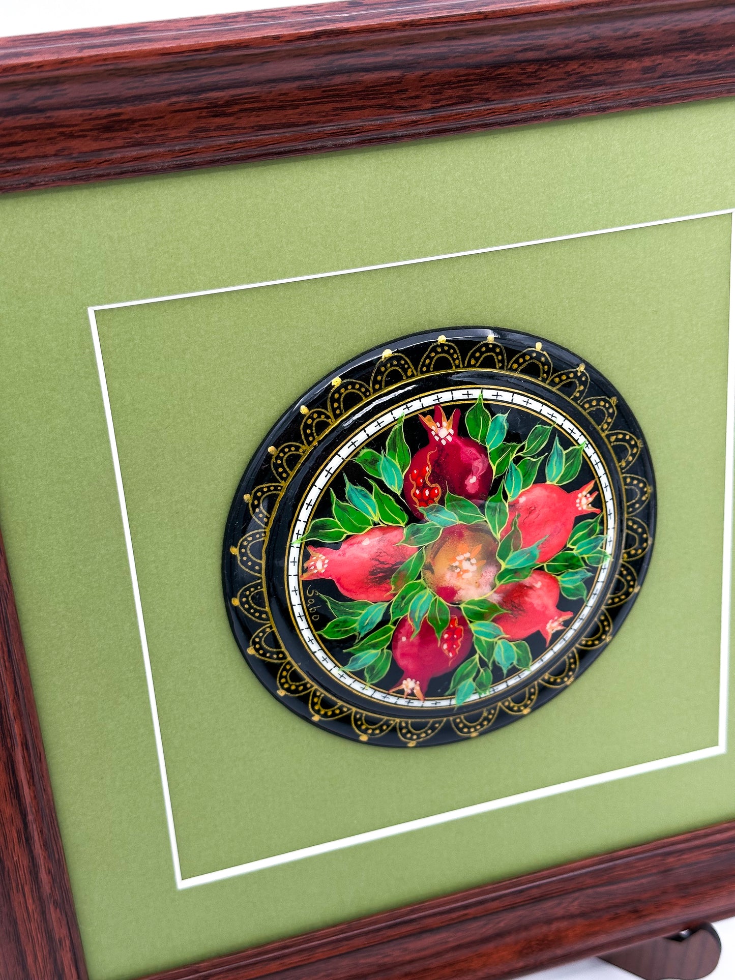 Pomegranate Elegance: Framed Art Piece
